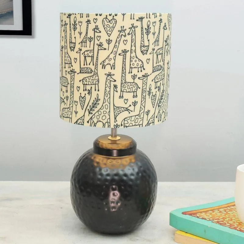 Marie Wilda Fabric Table Lamp - Yellow,Black media 3