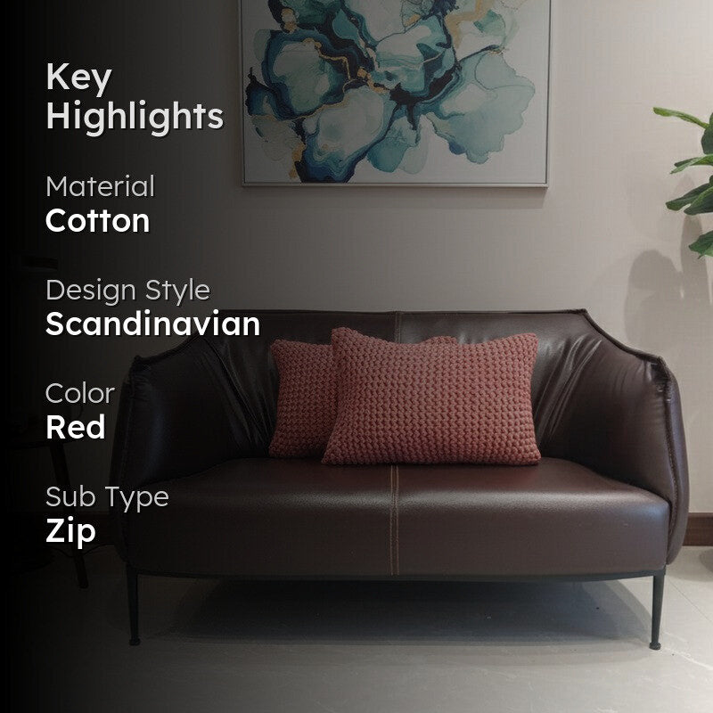 Zenvia Cushion Cover (Red) - Set Of Two media 2