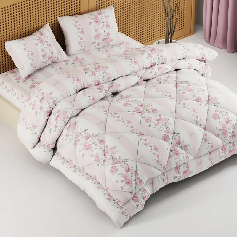 Fleurora Bedding Set (Pink) - Four Piece Set media 4