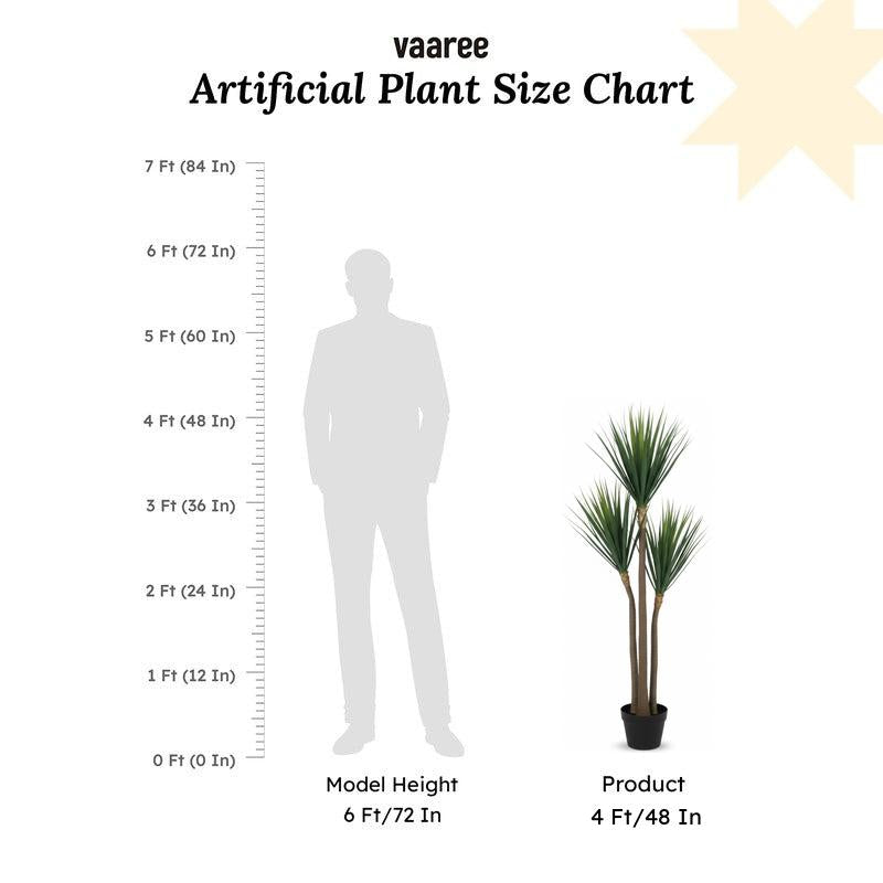Faux Lush Yucca Plant With Black Plastic Pot -  4 Feet image 6