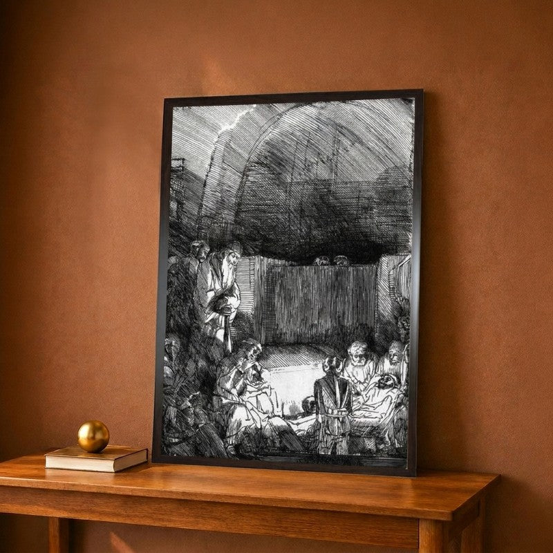 The Entombment, C1654 Canvas Wall Painting - 9 x 12 Inches