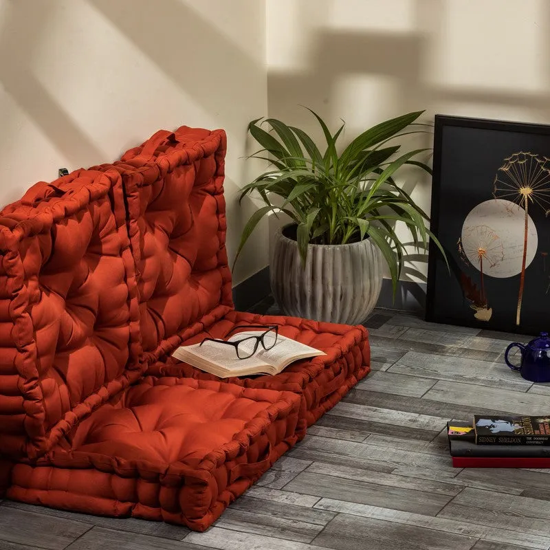 Marlon Floor Cushion (Terracotta Brown) - Set Of Four media 1