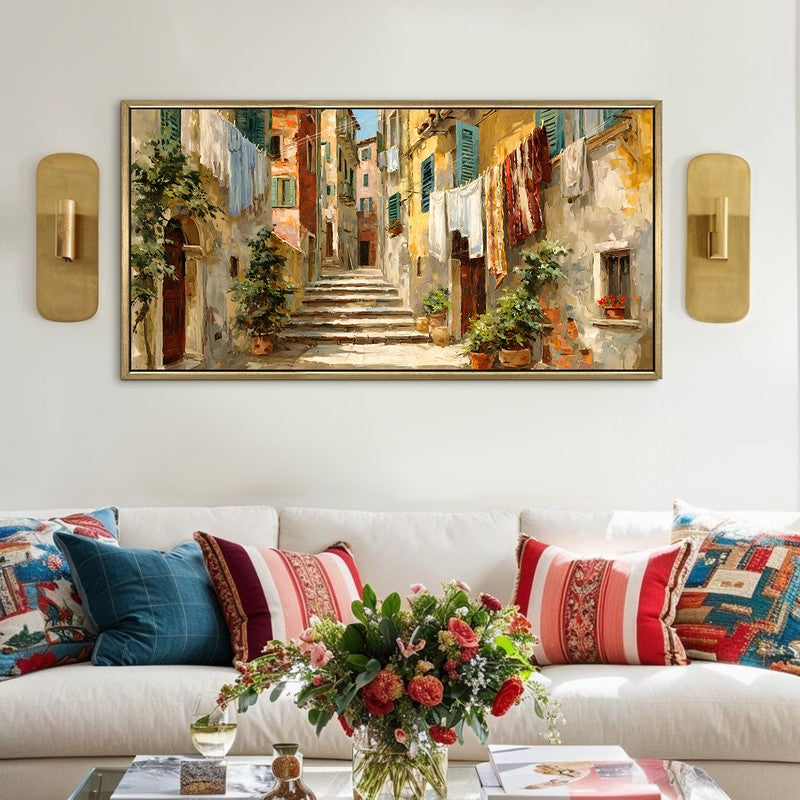 European Houses Quaint Lane Wall Art