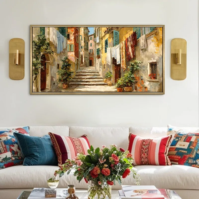European Houses Quaint Lane Wall Art media 1