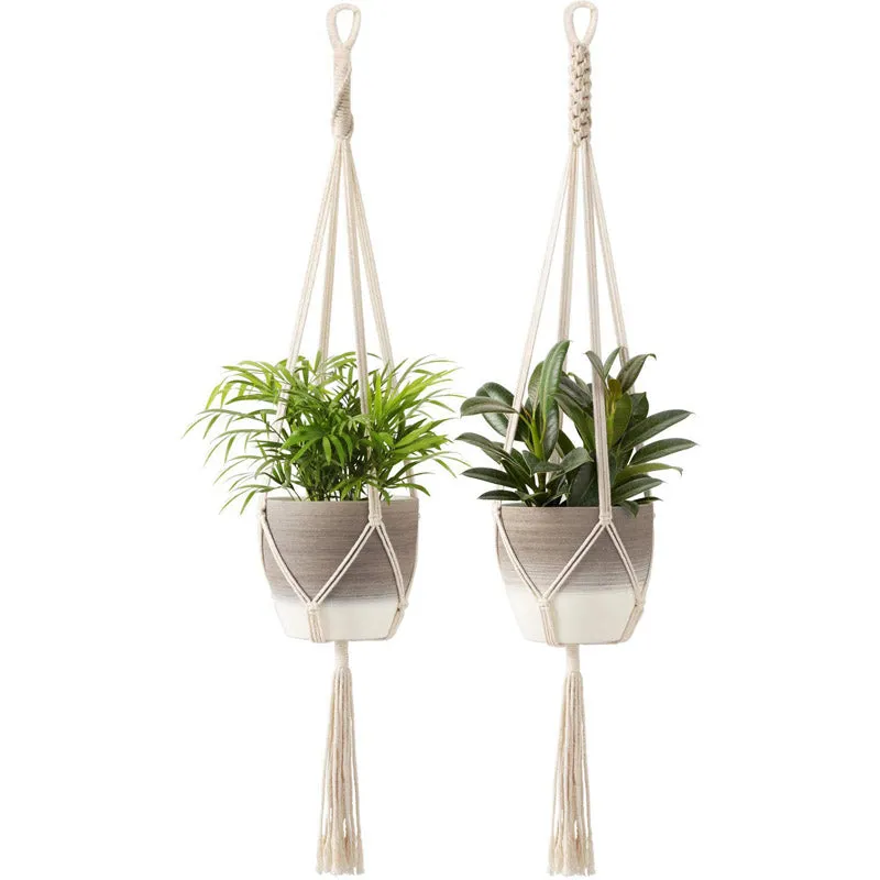 Navra Macrame Planter - Set Of Two media 5