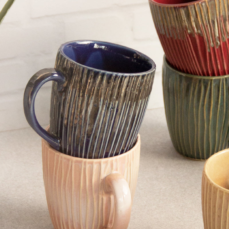 Marcusa Ceramic Coffee Mug (300 mL Each) - Set of Five media 3