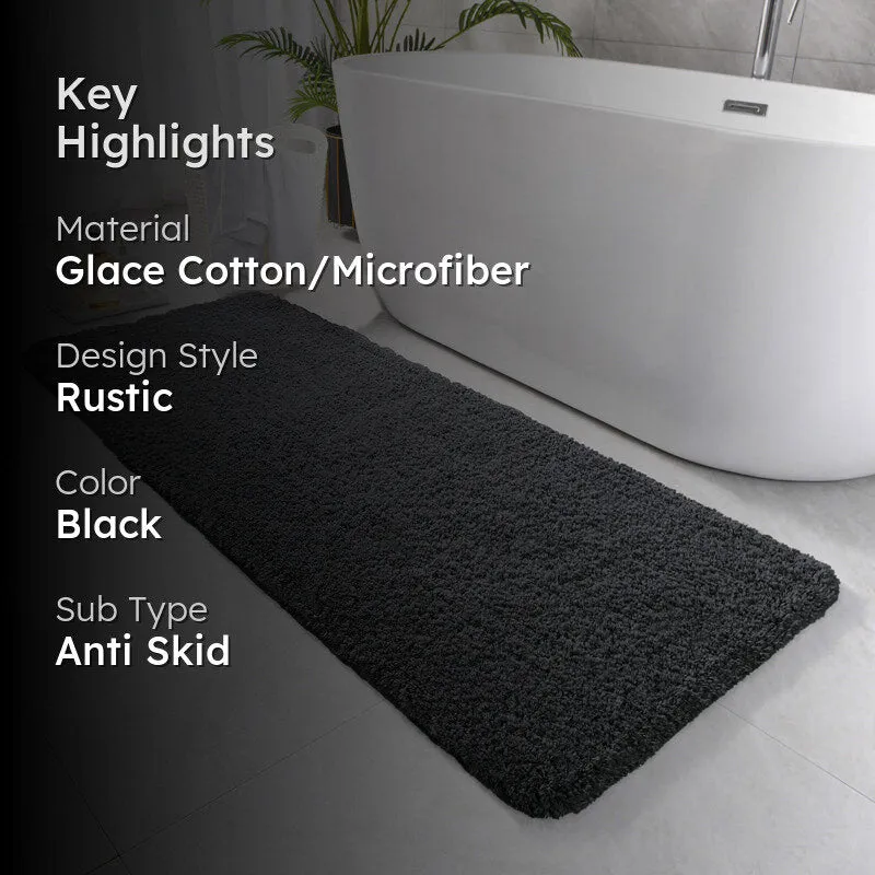 Nuo Luxe Micro Fiber Runner Rug - Charcoal media 2