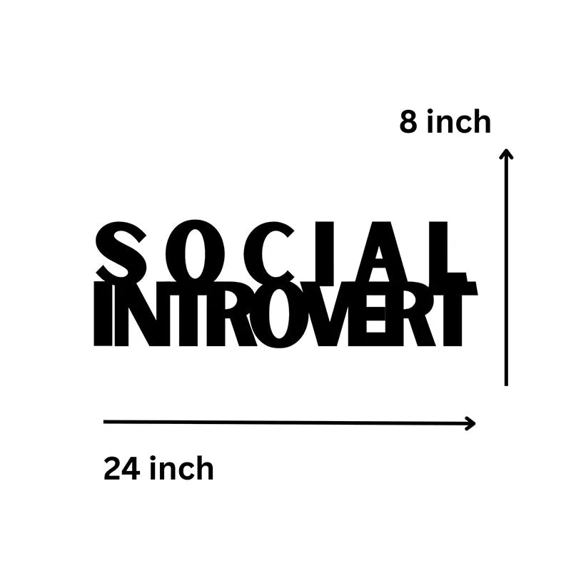 Social Introvert Iron Wall Accent media 5