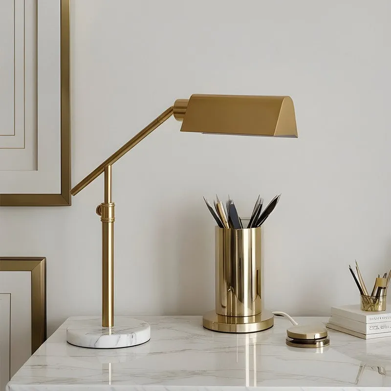 AarviDecor Jasper Designer Metal Table Lamp - Gold media 3