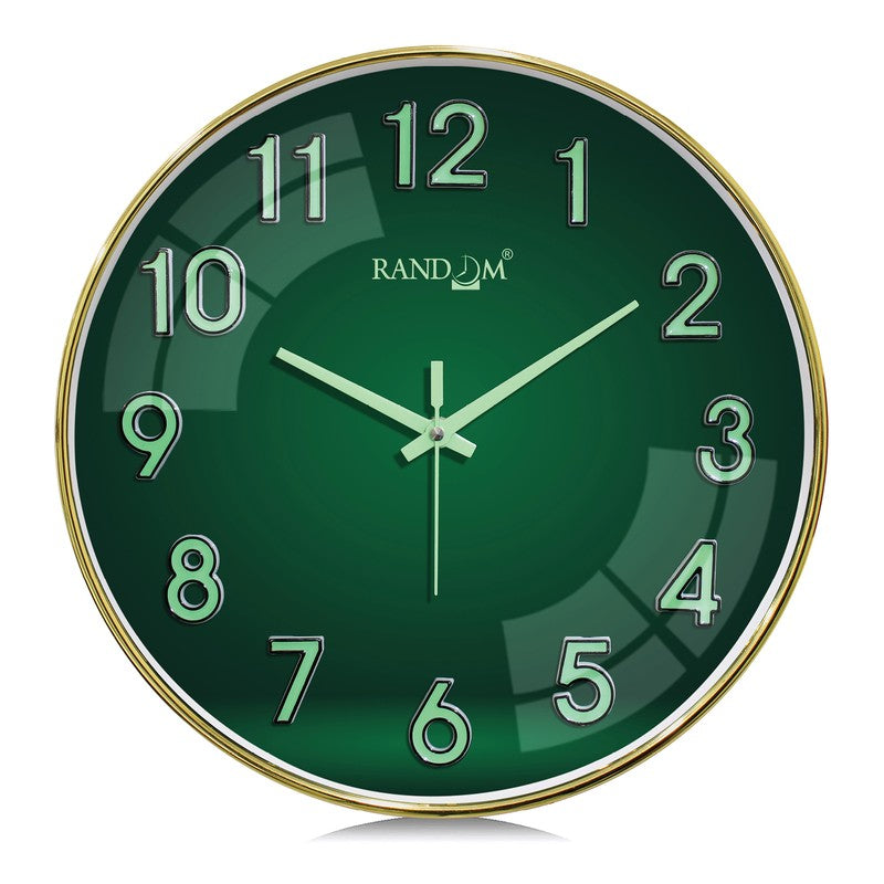 Elvric Round Modern Plastic Wall Clock - Green media 3