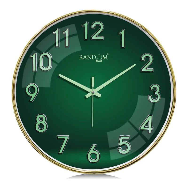 Elvric Round Modern Plastic Wall Clock - Green media 3