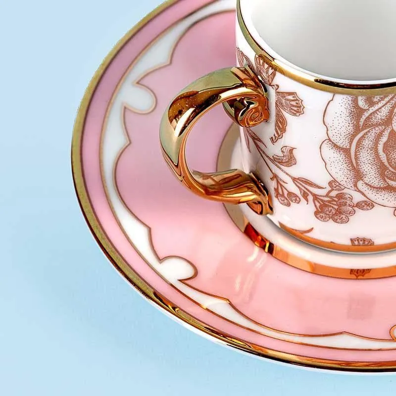 Rosette Demitasse Cup & Sacucer - Set Of Two media 5
