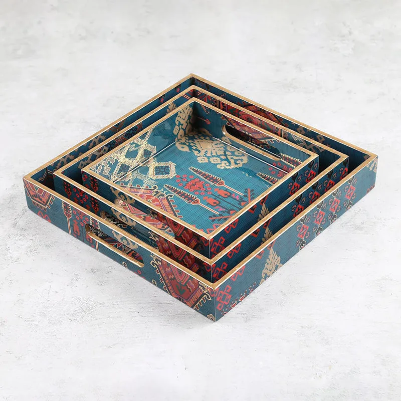 India Circus Adisa Square Serving Tray media 3