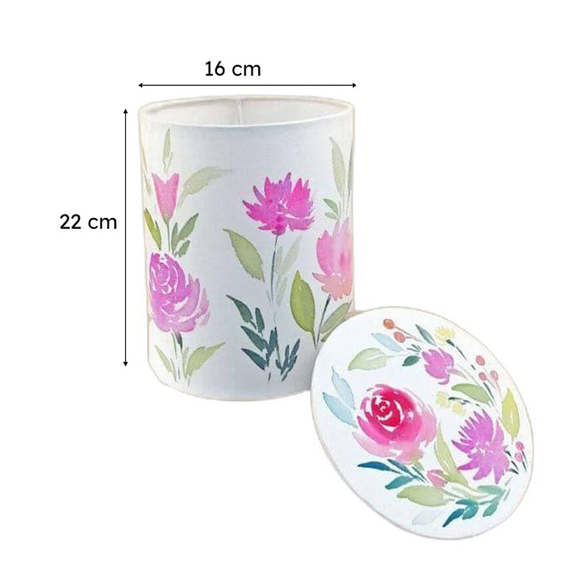 Baro Pastel Bloom Cylo Handpainted Fabric Table Lamp - Multicolor image 8