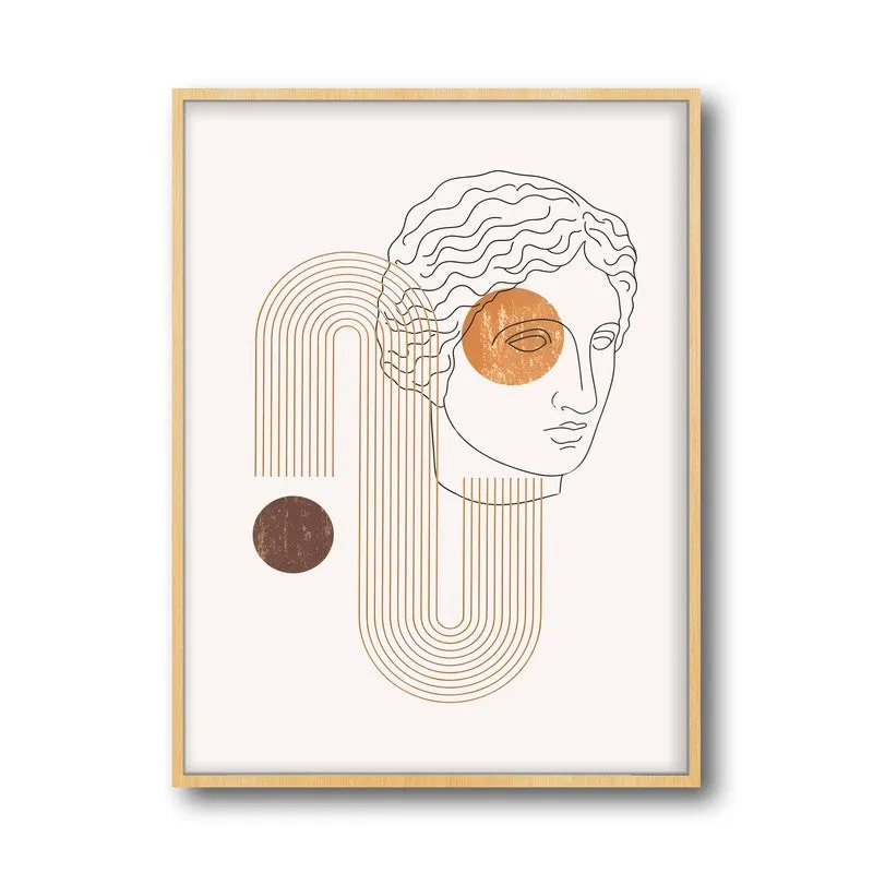 Modern Muse Canvas Wall Painting With Brown Frame media 3