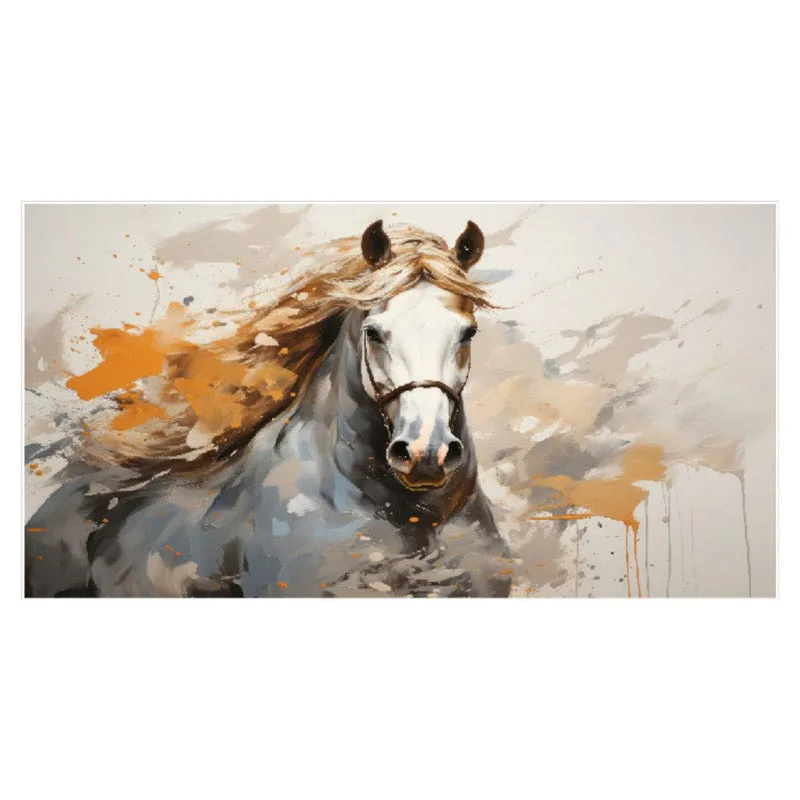 White Stallion Canvas Wall Painting media 3