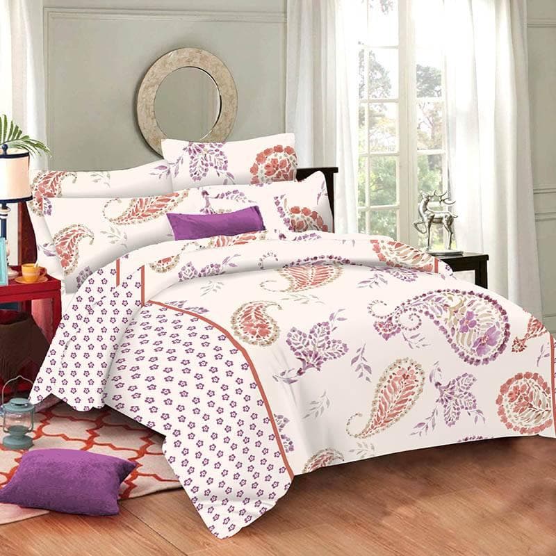 Paisley LaLa Land Bedsheet - Purple & Red media 6