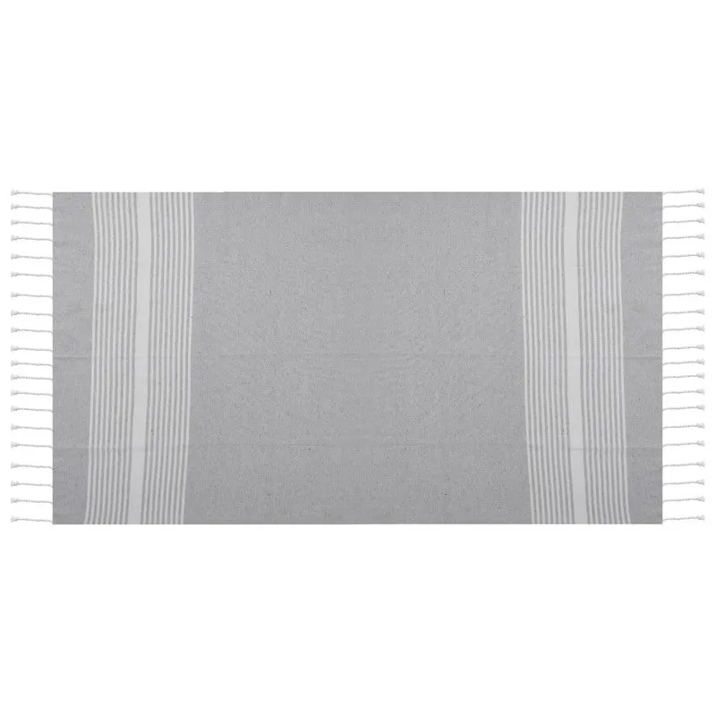 Loomera Striped Cotton Bath Towels (Light & Dark Grey) - Set Of Two media 6