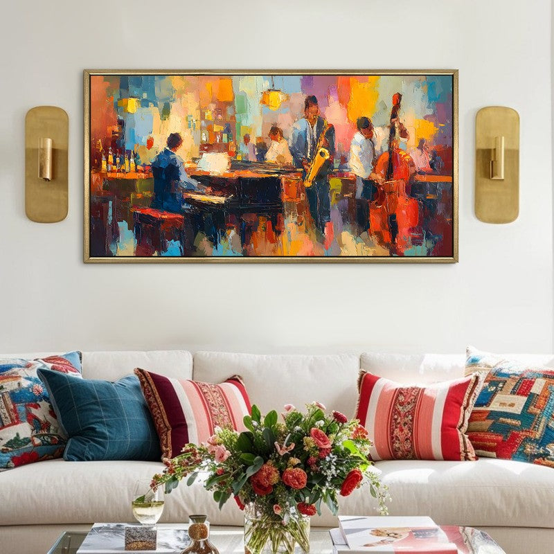 Piano Keys Canvas Wall Painting With Frame