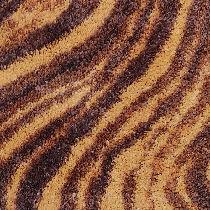 Meyric Abstract Micro Fiber Area Rug - Brown media 4