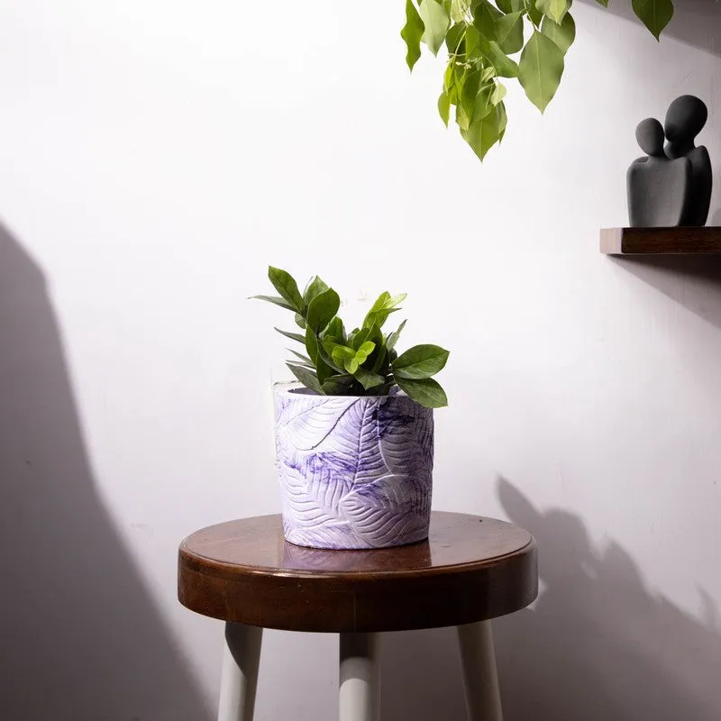 Leaf Print Planter - Purple media 2
