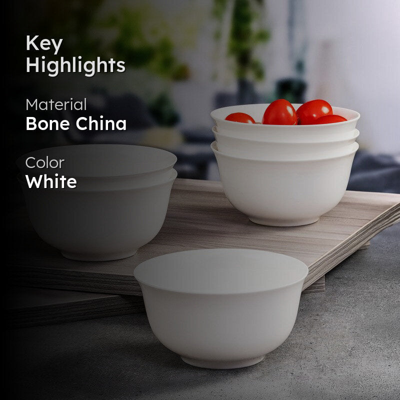 Bone China Soup Bowls (300 mL Each) - Set Of Six media 2