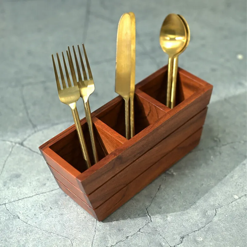 Juna Wooden Cutlery Holder media 5