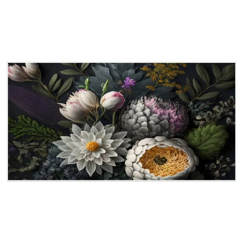 Twilight Bloomscape Canvas Wall Painting With Frame media 4
