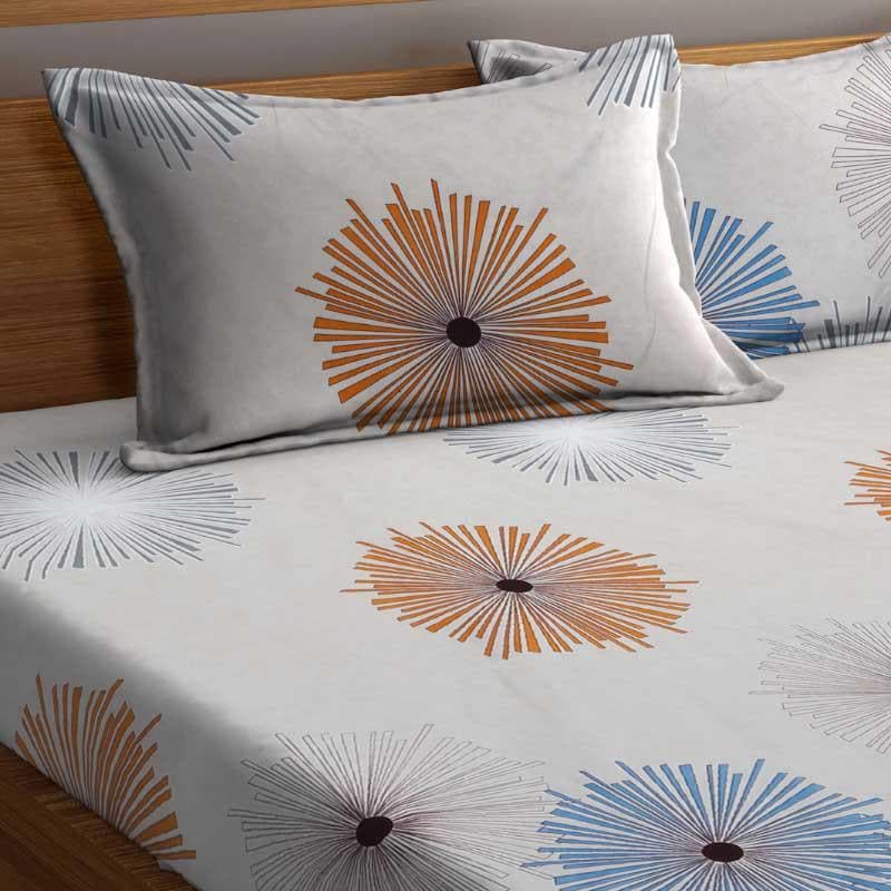 Wren Printed Microfiber Bedsheet - 130 GSM media 4