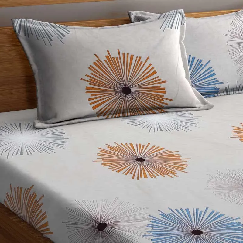 Wren Printed Microfiber Bedsheet - 130 GSM media 4