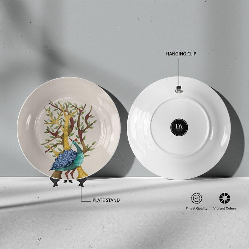 Peacock Gond Art Wall Plate media 5
