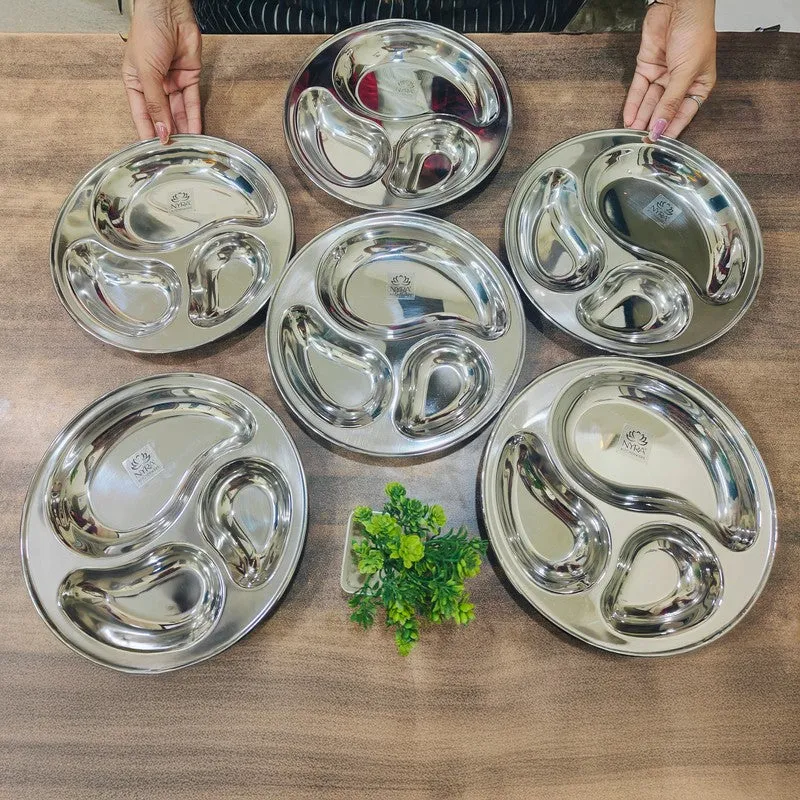 Servia Stainless Steel Dinner Plate - Set Of Six media 8