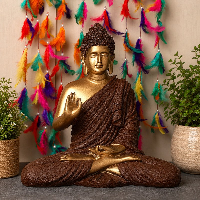 Dhyaan Bliss Buddha Idol - Brown