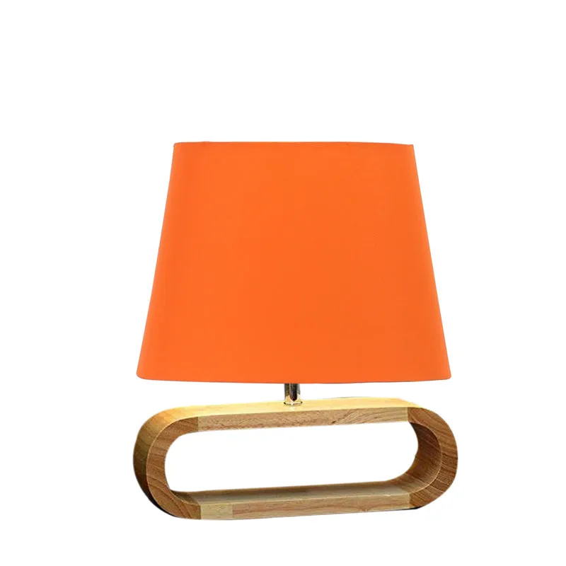 Cotin I Curve Cotton Table Lamp - Orange,Brown media 6