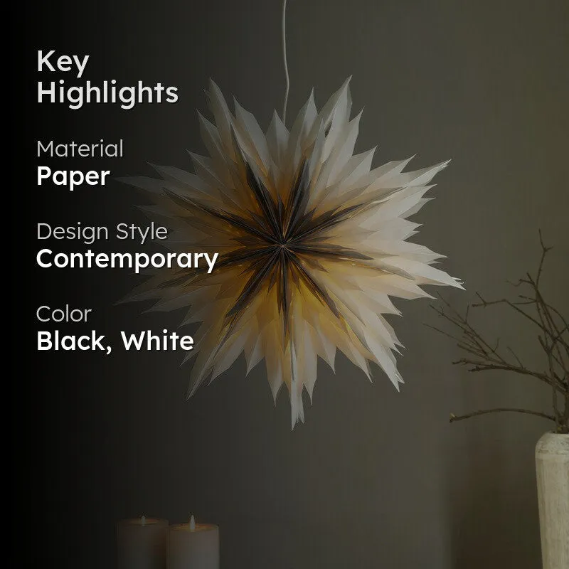 Fig Living Snowflake Flower Festive Light - Black media 2