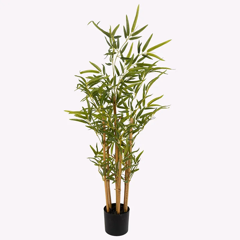 Bombillo Artificial Golden Bamboo With Black Plastic Pot - 3 Feet media 4