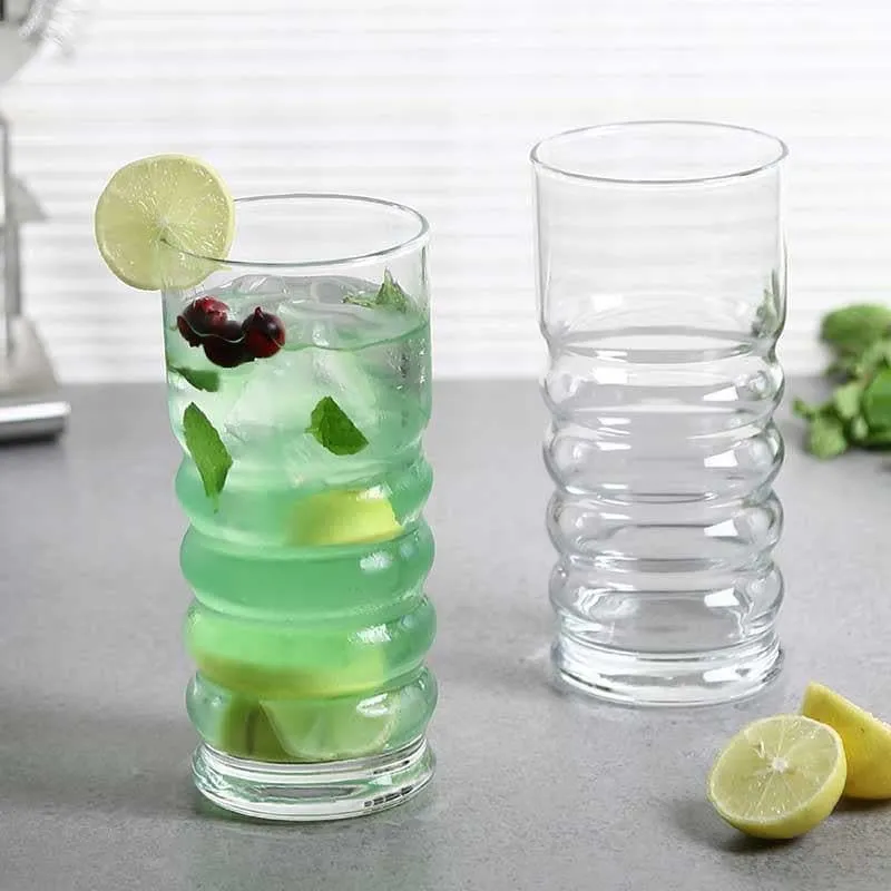 Ribbed Drinking Glass (365mL) - Set Of Six media 1