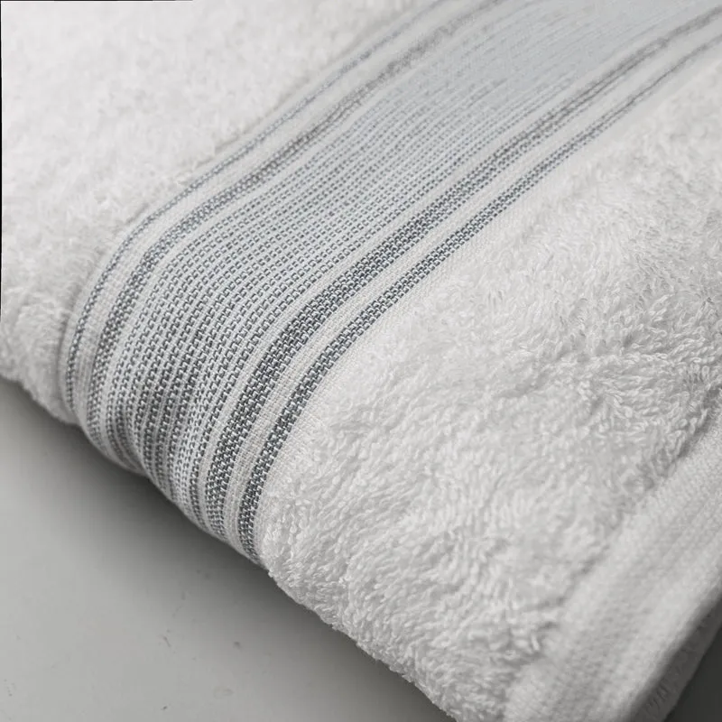 Micro Cotton LuxeDry Comfort Bath Towel - White & Black media 4