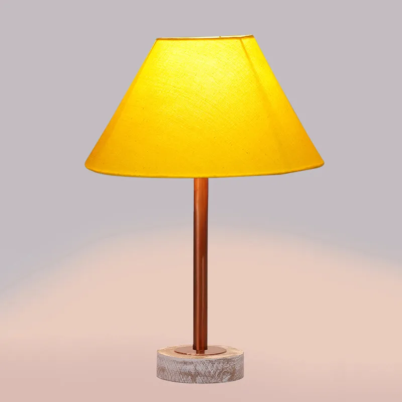 Cotin II Rodin Wooden Table Lamp - Yellow,Copper,White media 5