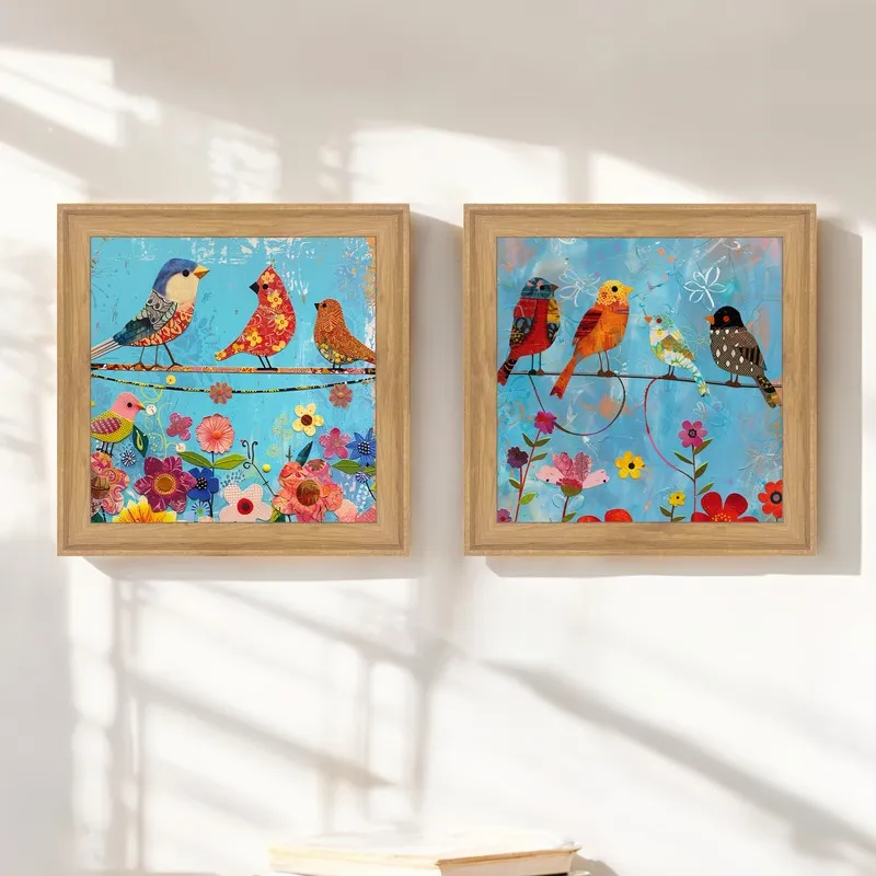 Birds Of Color Wall Art - Set Of Two media 4