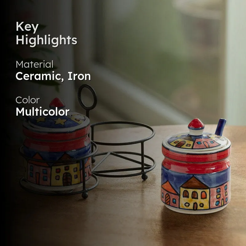 Folkcera Ceramic Jar Set - Five Piece Set media 2