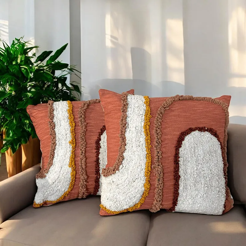 Velv Nest Tufted Cushion Cover Set - Set Of Two media 1