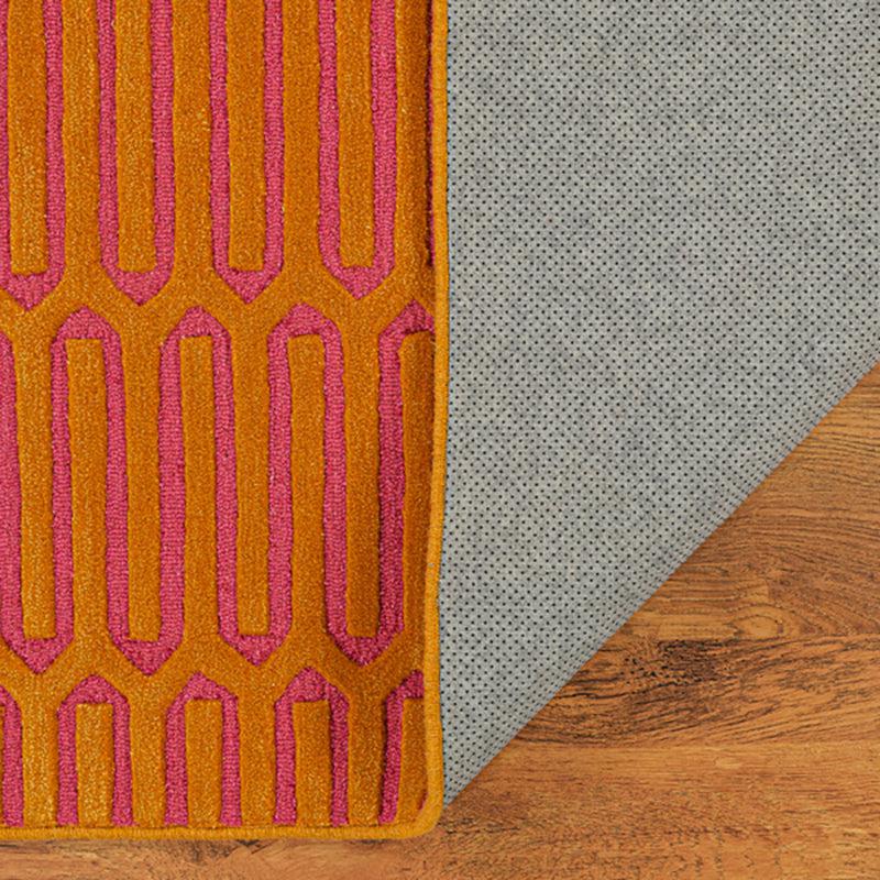 Diores Geometric Wool & Nylon Carpet - Orange media 5