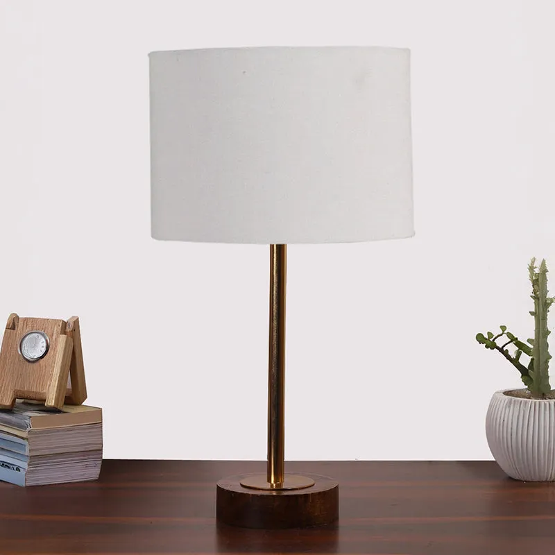 Cotin I Rodin Wooden Table Lamp - Grey,Gold,Brown media 3