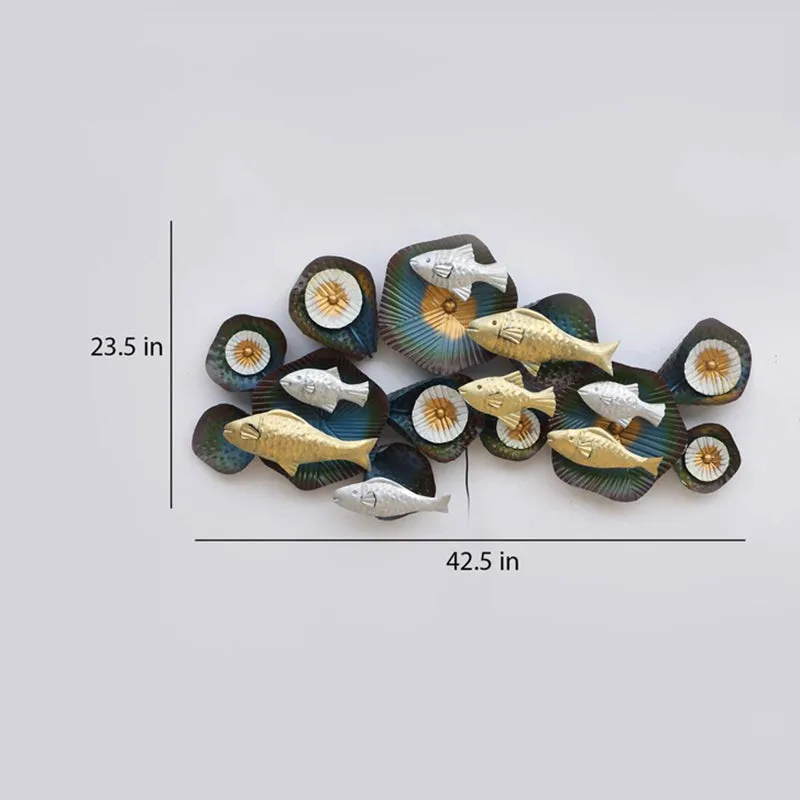 Abstract Aqua Iron Wall Accent media 6