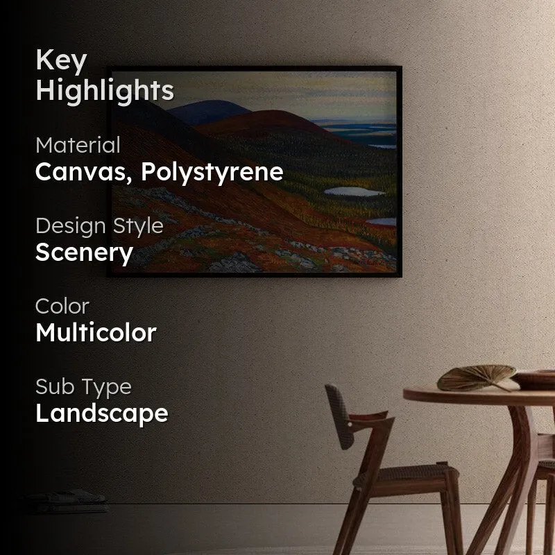 Autumn Wonder Landscape Canvas Wall Painting - Black Frame media 2