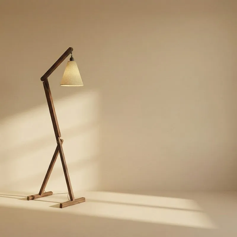 Ixena Arched Wooden Floor Lamp with Fabric Shade media 6