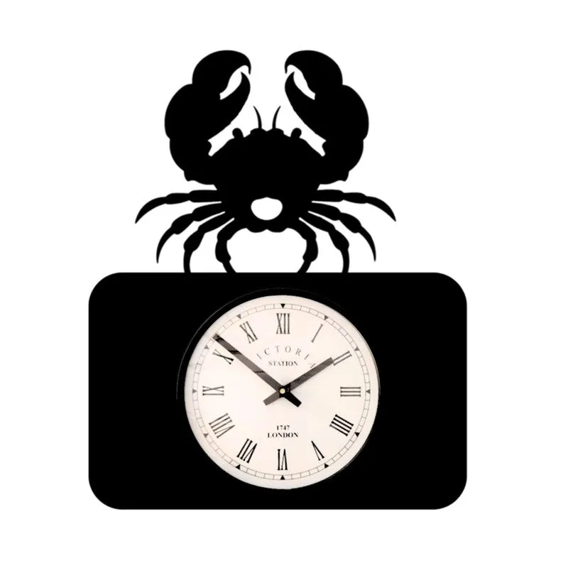 Cancerian Steel Analog Wall Clock - Black media 4