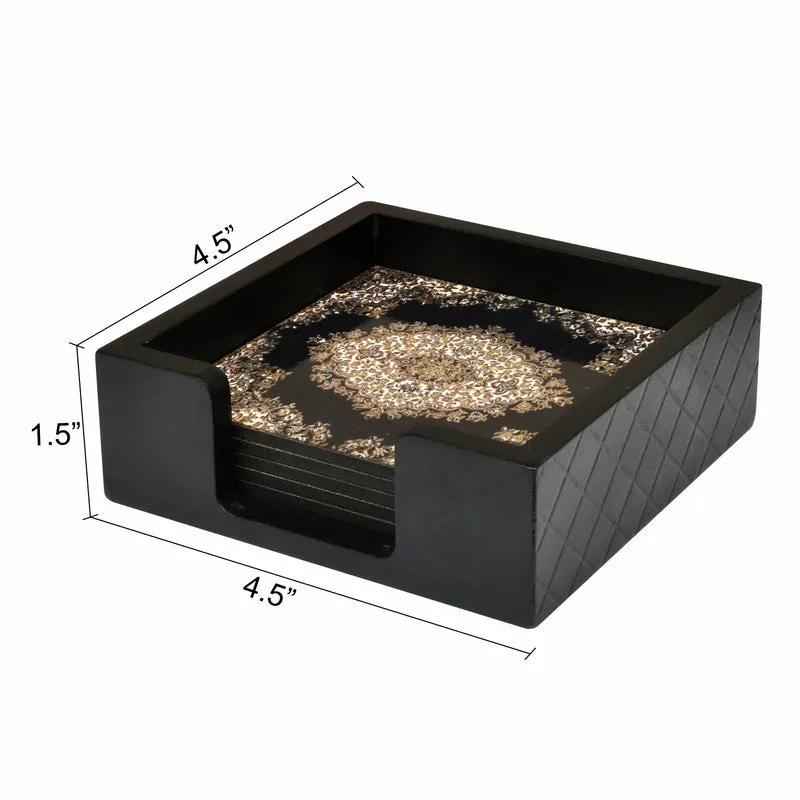 Nature Inspired Wooden Coasters Coasters with Holder - Seven Piece Set media 8