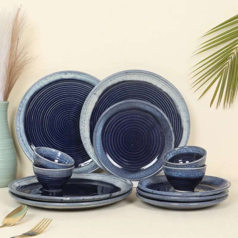 Rasoi Royale Dinner Set (Blue) - 12 Piece Set media 1
